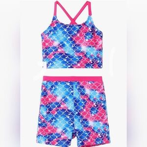 New with tags! PatPat Girls 7-8 Mermaid two piece swim suit tankini and shorts